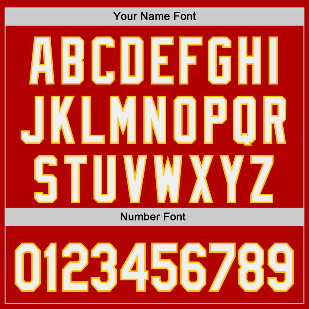 Custom Red White-Yellow Authentic Baseball Jersey