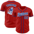 Custom Red Royal-White Authentic Baseball Jersey