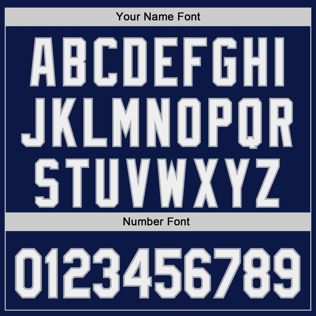 Custom Navy White-Gray Authentic Baseball Jersey