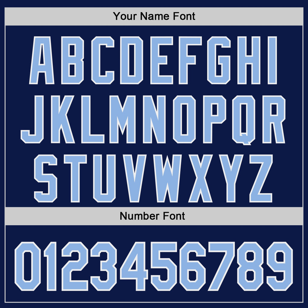 Custom Navy Light Blue-White Authentic Baseball Jersey