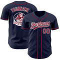 Custom Navy Crimson-White Authentic Baseball Jersey