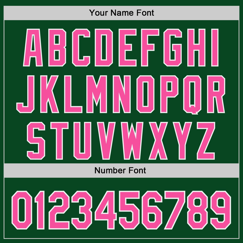 Custom Green Pink-White Authentic Baseball Jersey