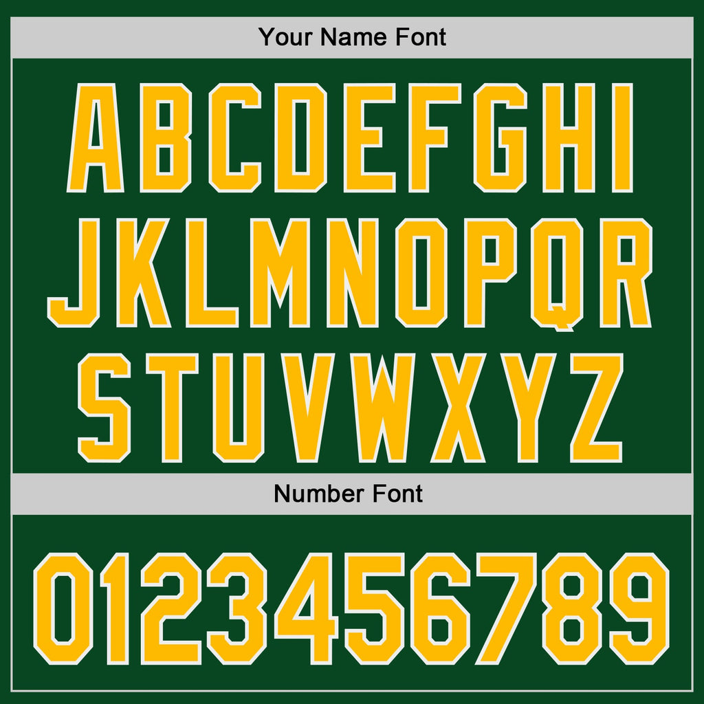 Custom Green Gold-White Authentic Baseball Jersey