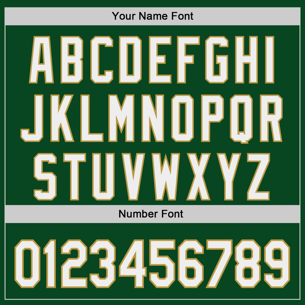 Custom Green White-Old Gold Authentic Baseball Jersey