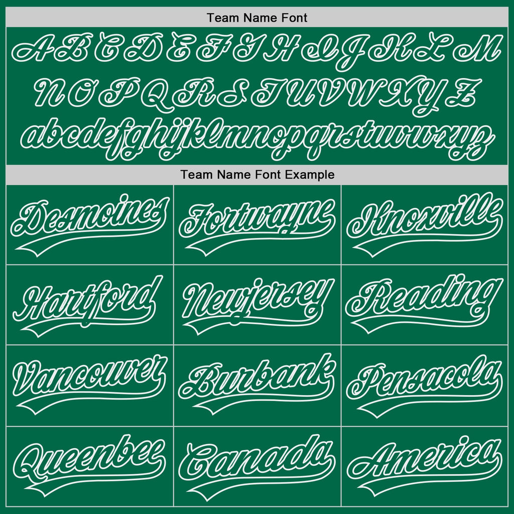 Custom Kelly Green-White Authentic Baseball Jersey
