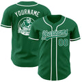 Custom Kelly Green-White Authentic Baseball Jersey