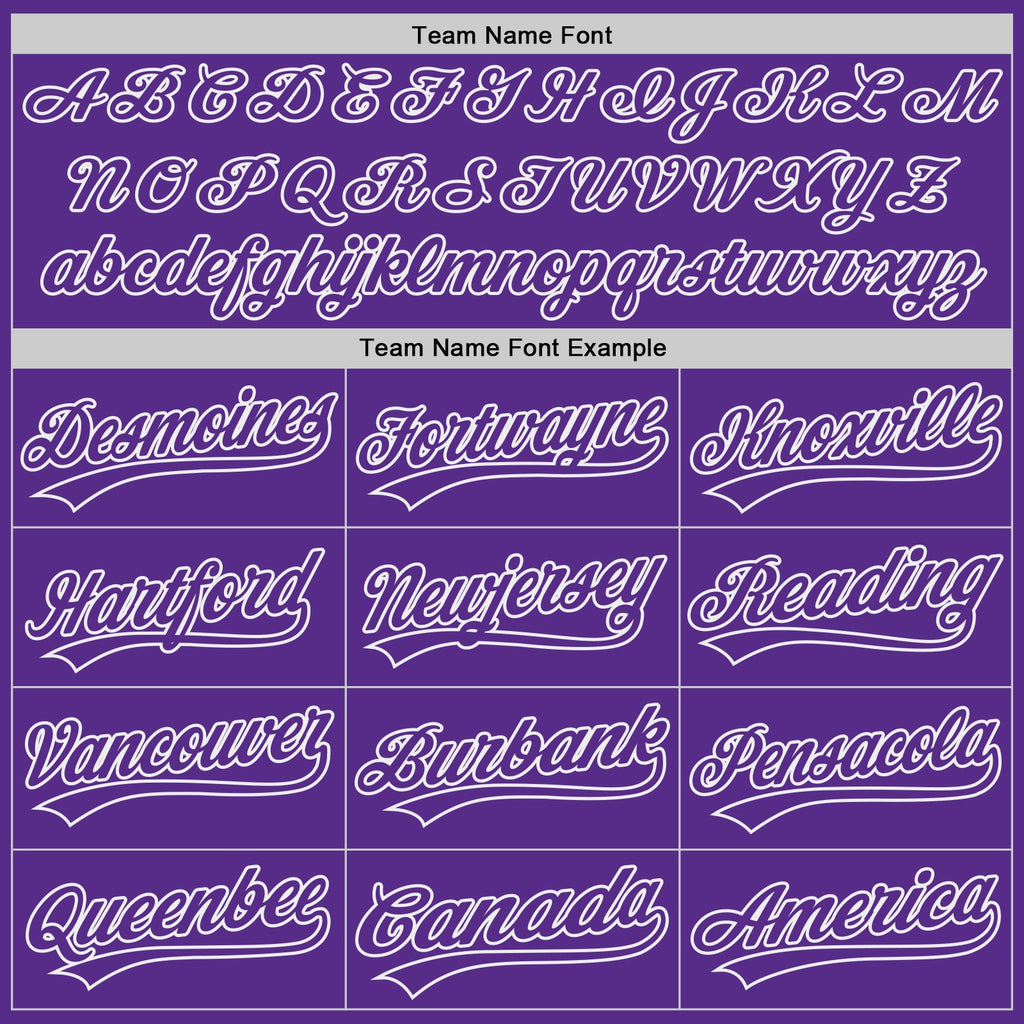 Custom Purple-White Authentic Baseball Jersey