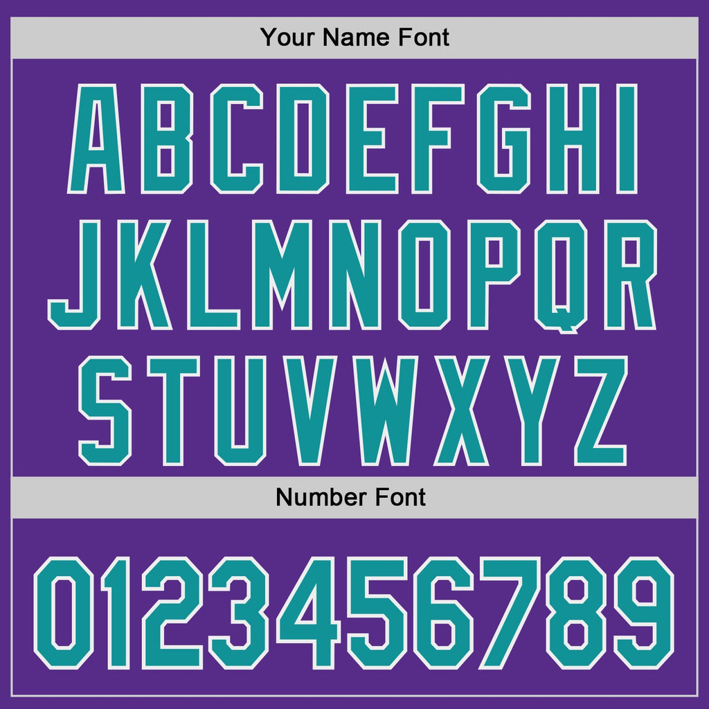 Custom Purple Teal-White Authentic Baseball Jersey