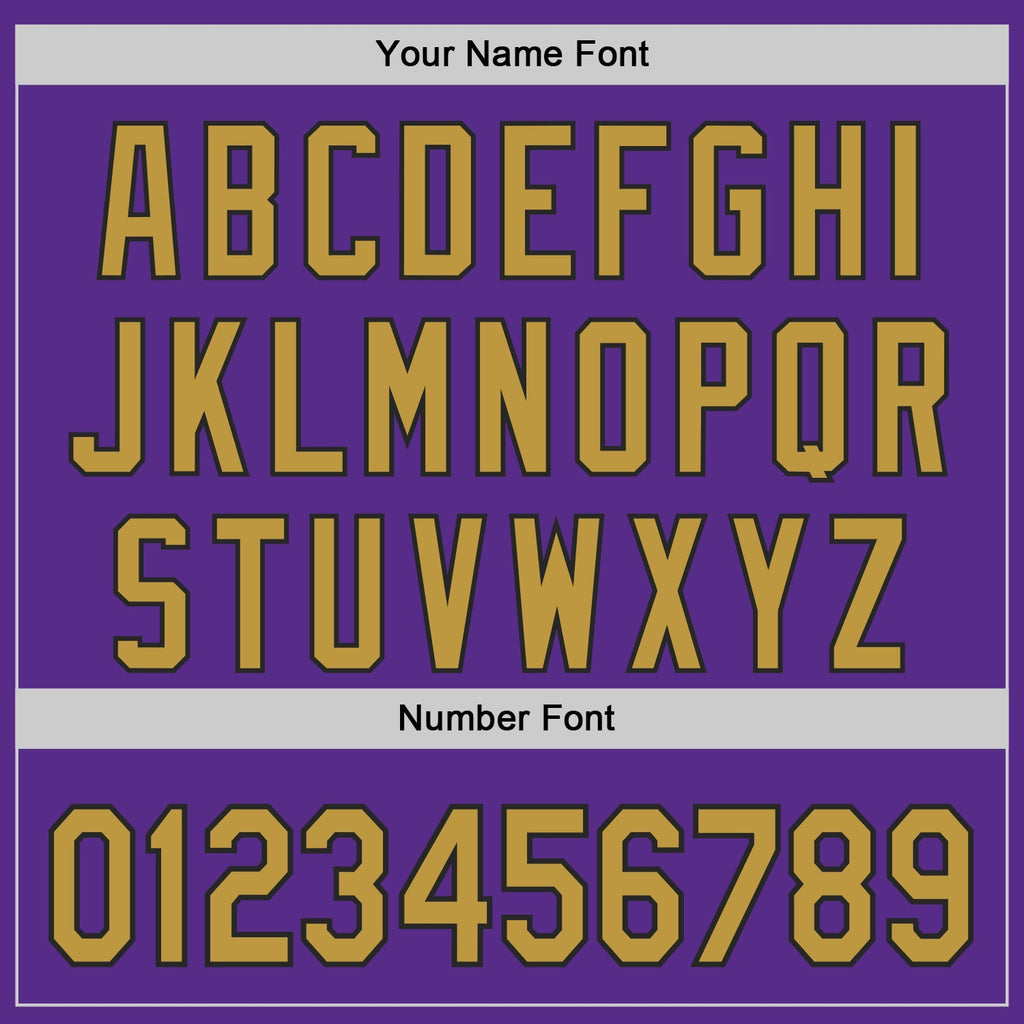 Custom Purple Old Gold-Black Authentic Baseball Jersey