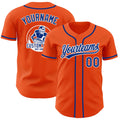 Custom Orange Royal-White Authentic Baseball Jersey