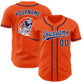 Custom Orange Navy-White Authentic Baseball Jersey