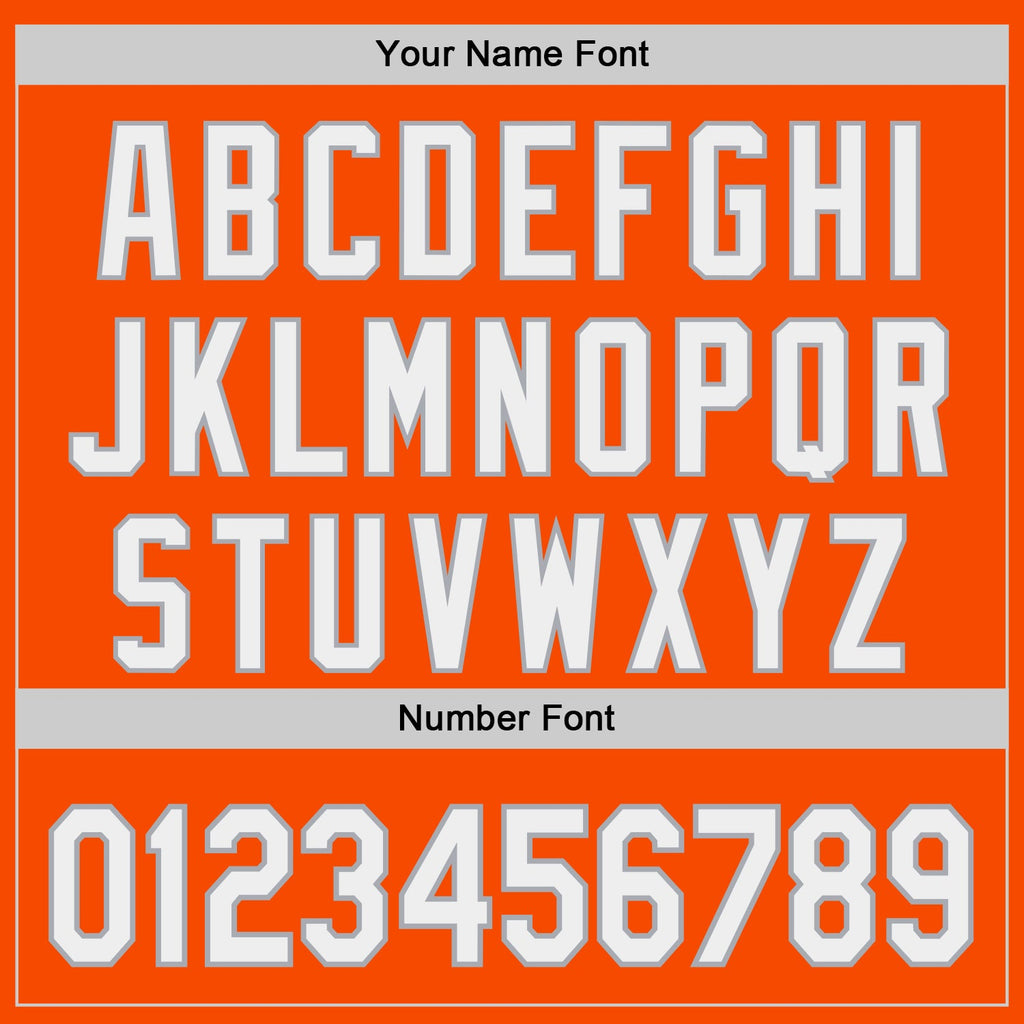 Custom Orange White-Gray Authentic Baseball Jersey
