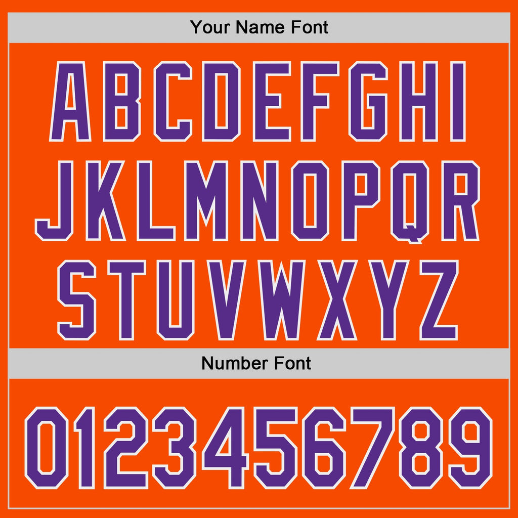 Custom Orange Purple-White Authentic Baseball Jersey