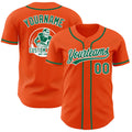 Custom Orange Kelly Green-White Authentic Baseball Jersey