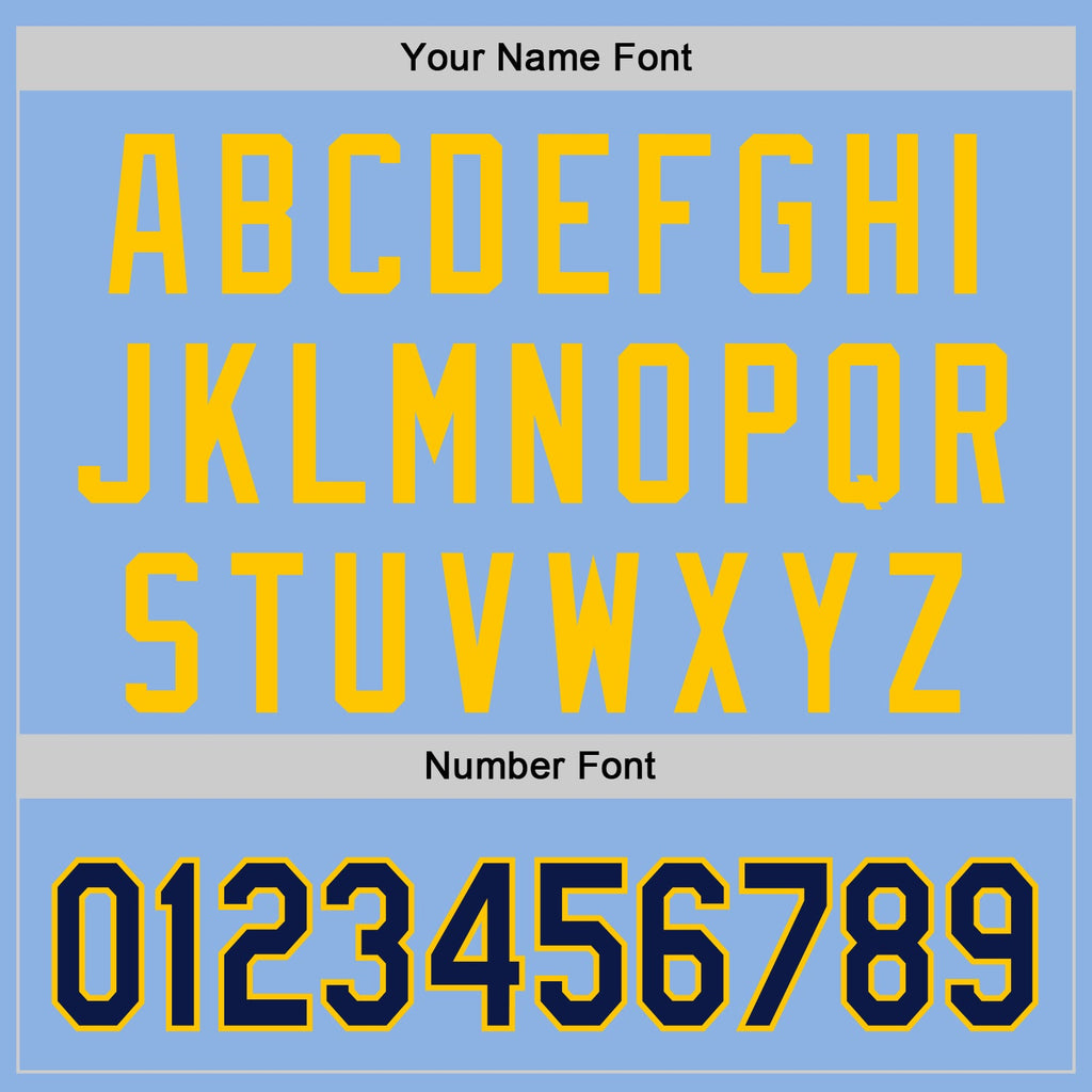 Custom Light Blue Navy-Yellow Authentic Baseball Jersey
