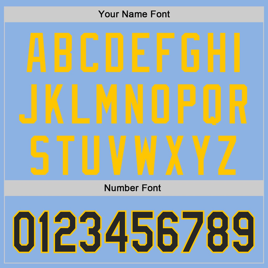 Custom Light Blue Black-Yellow Authentic Baseball Jersey