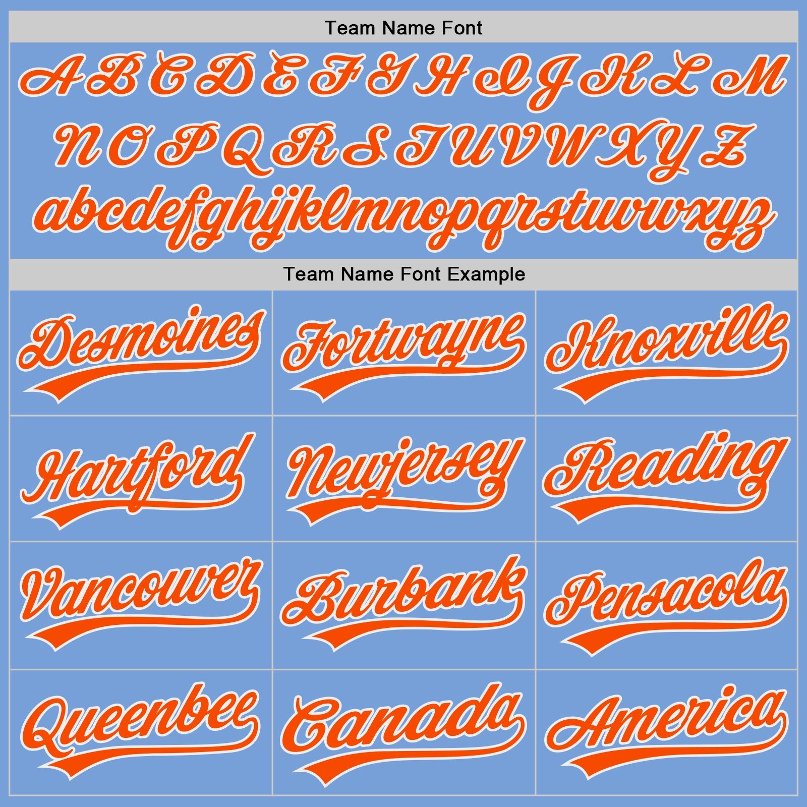 Custom Powder Blue Orange-White Authentic Baseball Jersey