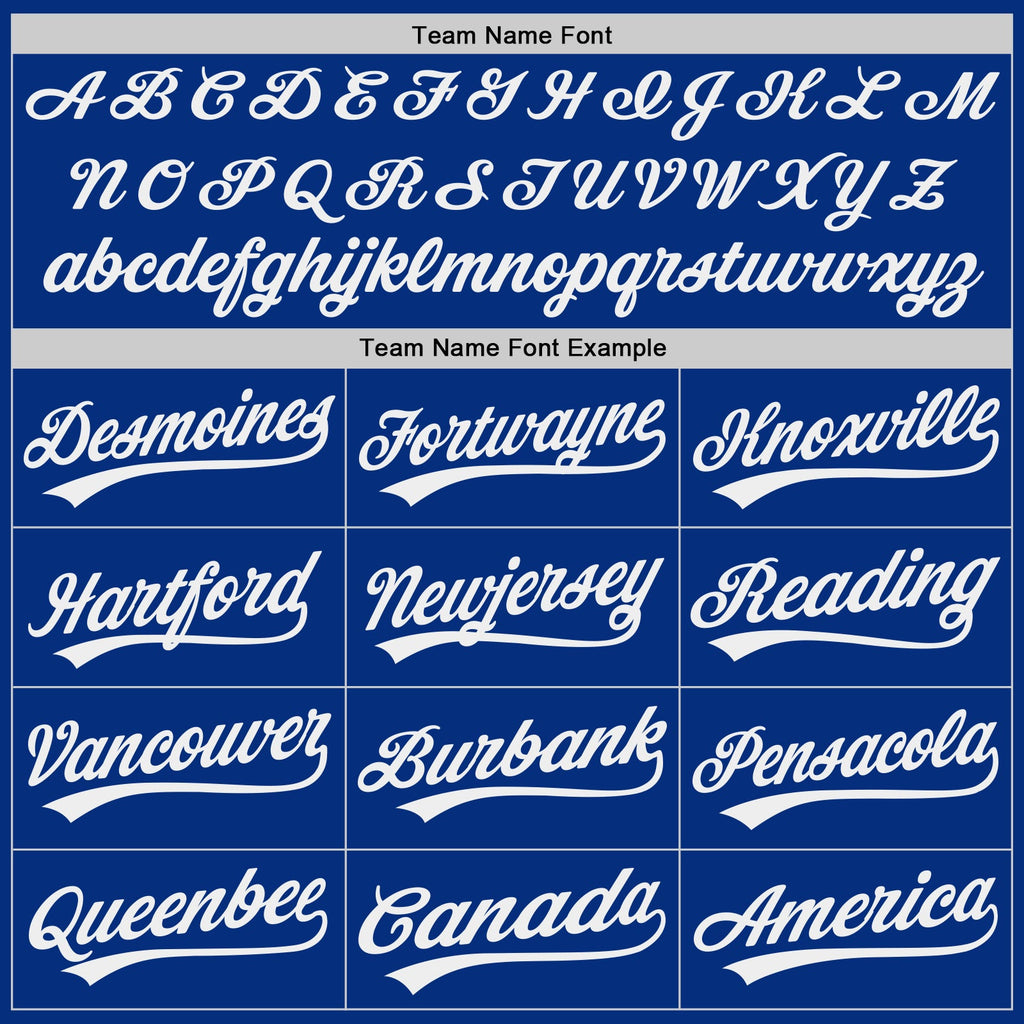 Custom Royal-White Authentic Baseball Jersey