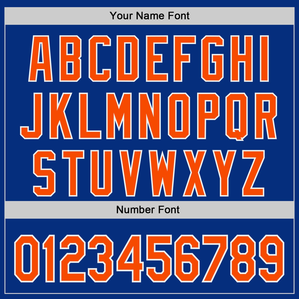 Custom Royal Orange-White Authentic Baseball Jersey