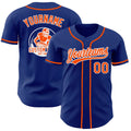 Custom Royal Orange-White Authentic Baseball Jersey