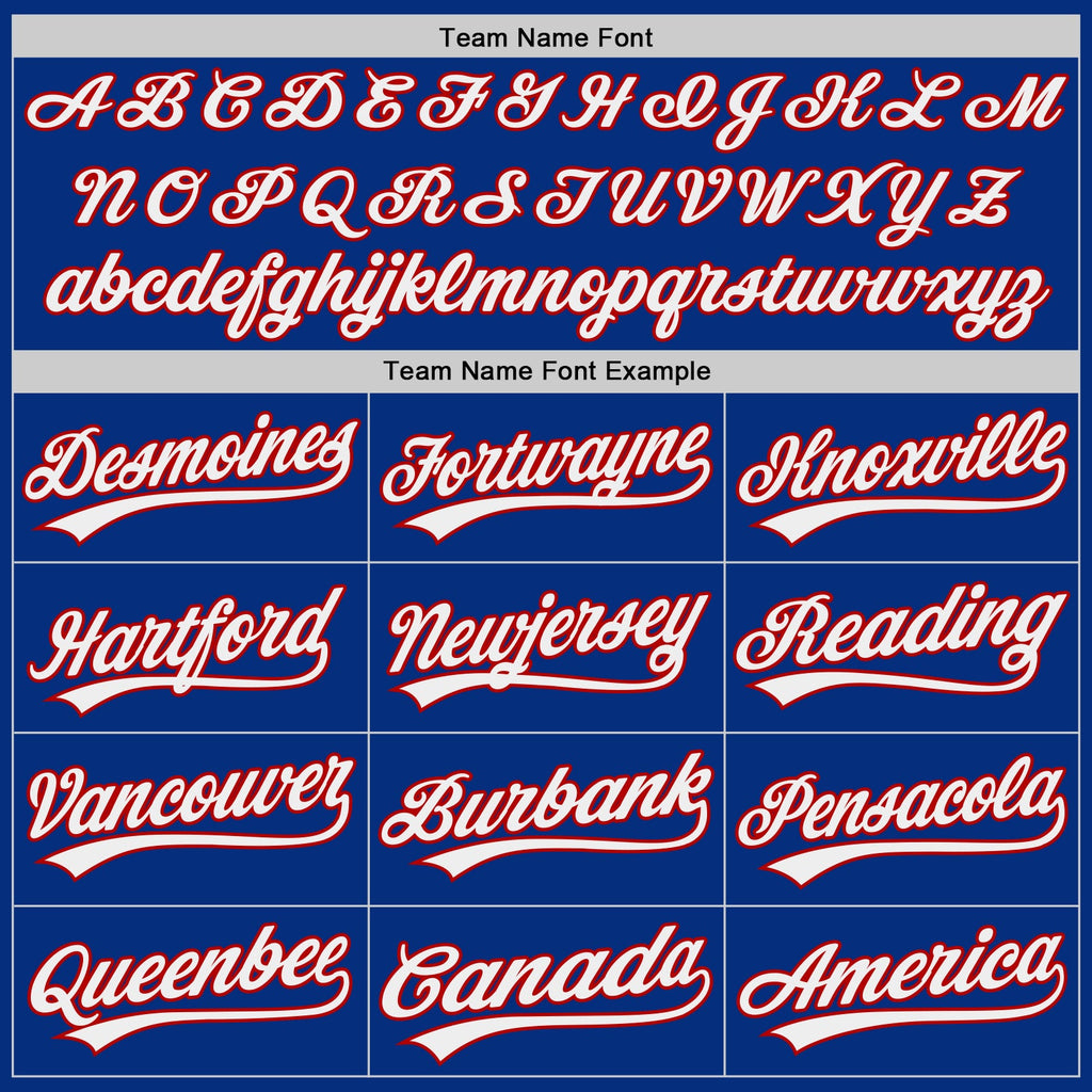 Custom Royal White-Red Authentic Baseball Jersey
