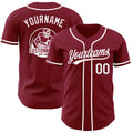 Custom Crimson-White Authentic Baseball Jersey