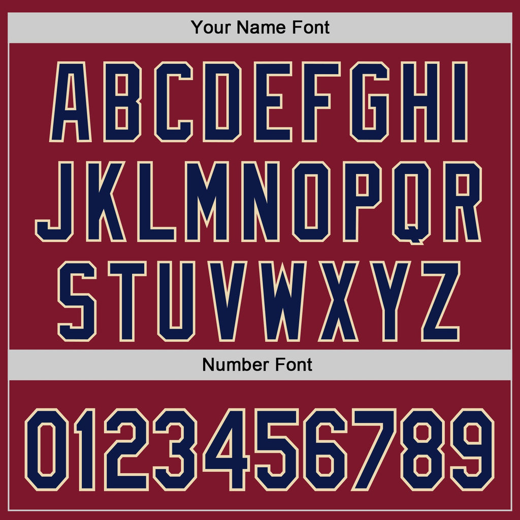 Custom Crimson Navy-Cream Authentic Baseball Jersey