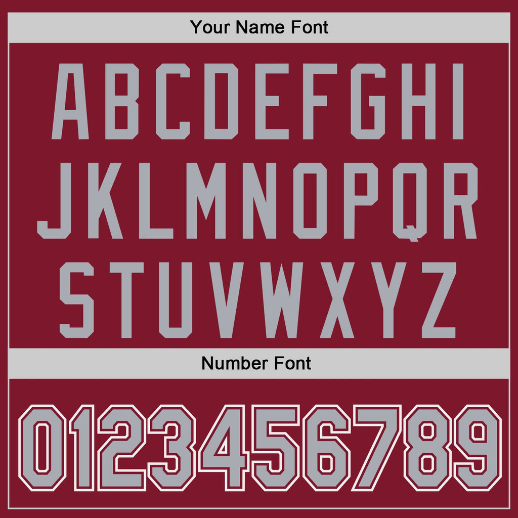 Custom Crimson Gray-White Authentic Baseball Jersey