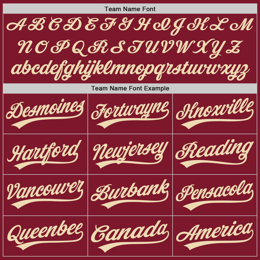 Custom Crimson-Cream Authentic Baseball Jersey