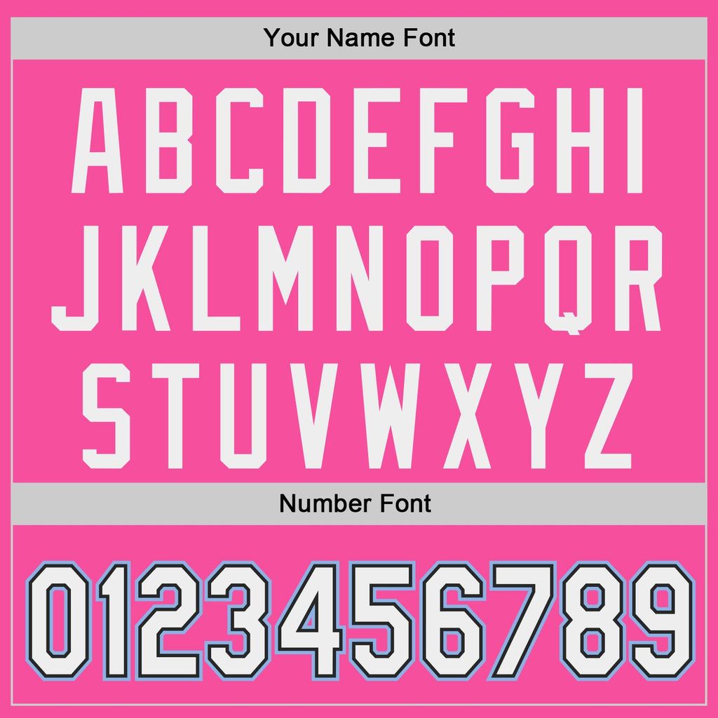 Custom Pink White Black-Light Blue Authentic Baseball Jersey