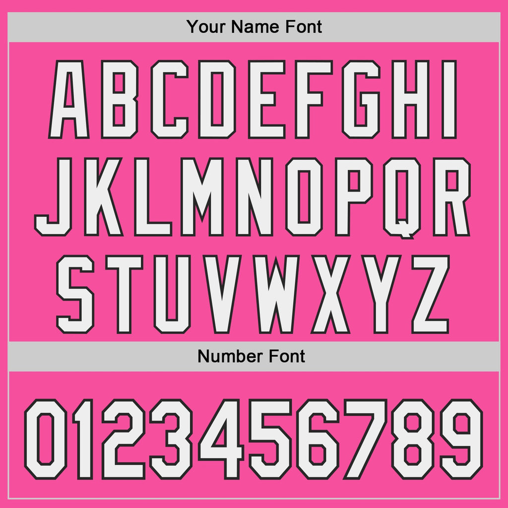 Custom Pink White-Black Authentic Baseball Jersey