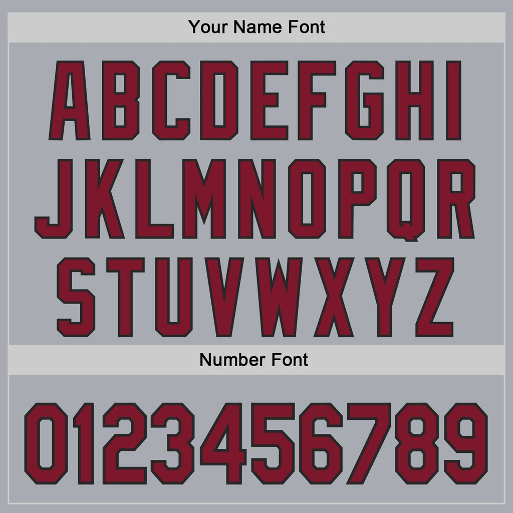 Custom Gray Crimson-Black Authentic Baseball Jersey