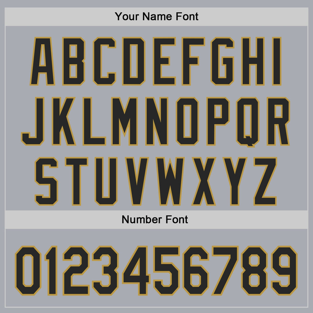 Custom Gray Black-Old Gold Authentic Baseball Jersey