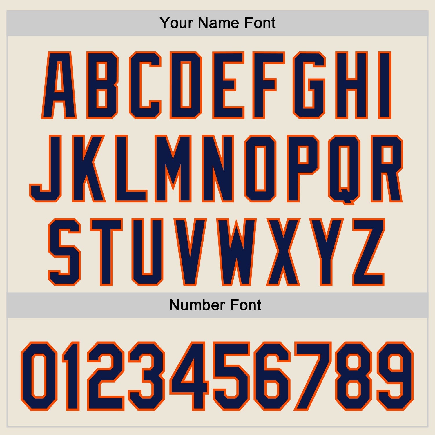Custom Cream Navy-Orange Authentic Baseball Jersey
