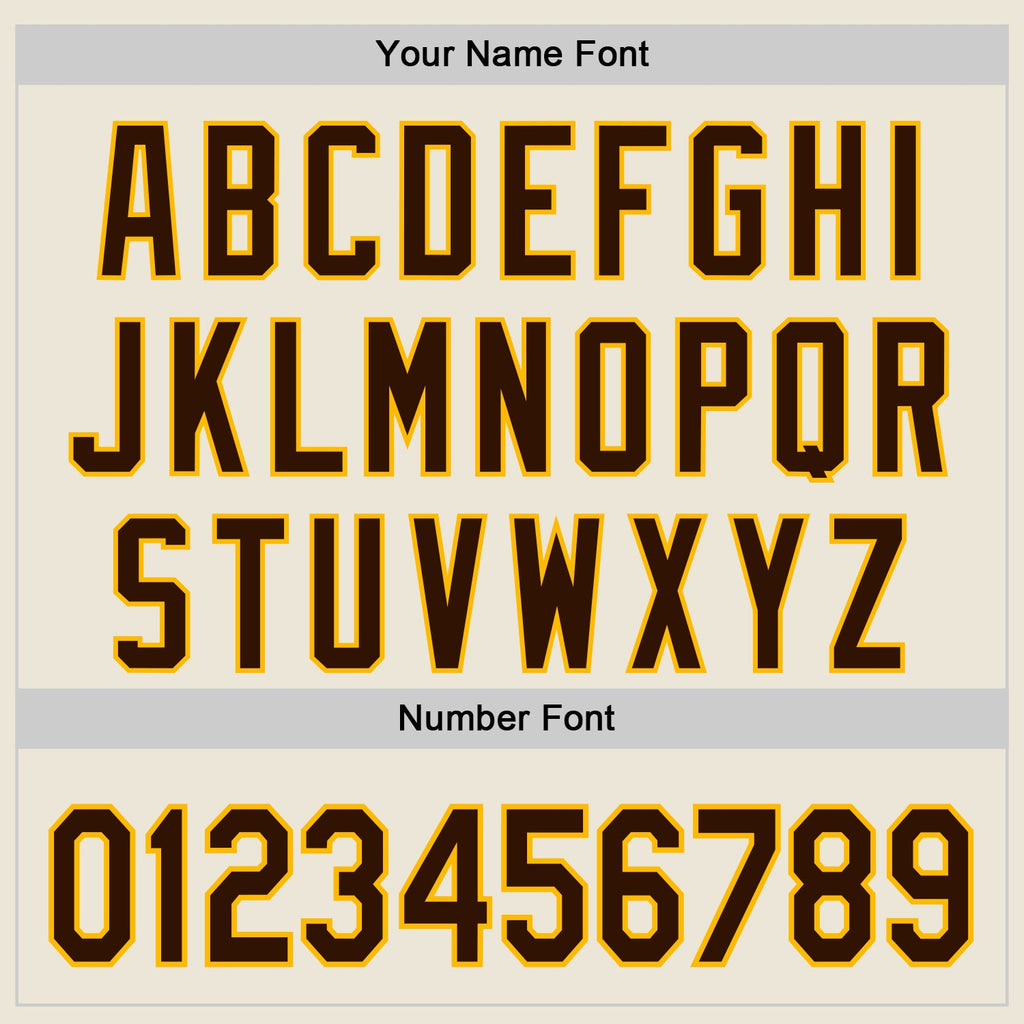 Custom Cream Brown-Gold Authentic Baseball Jersey