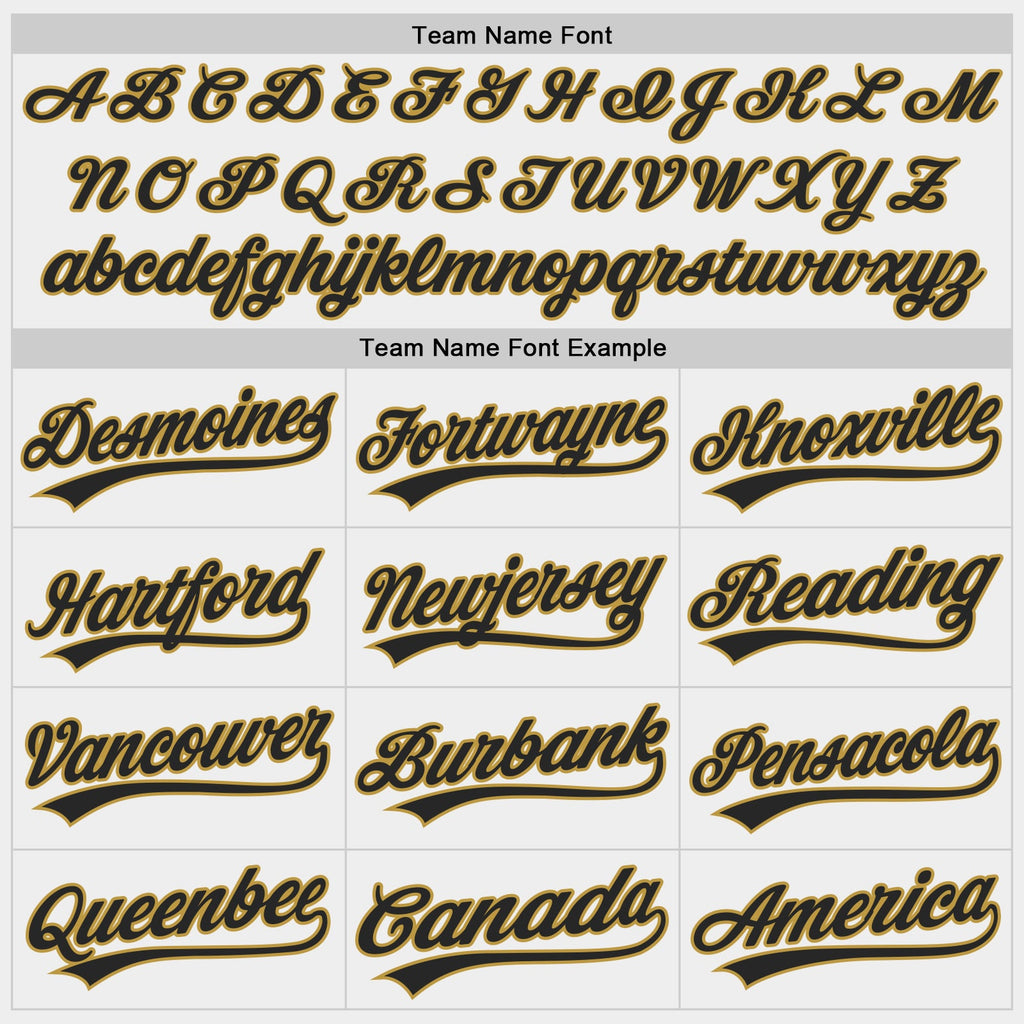 Custom White Black-Old Gold Authentic Baseball Jersey