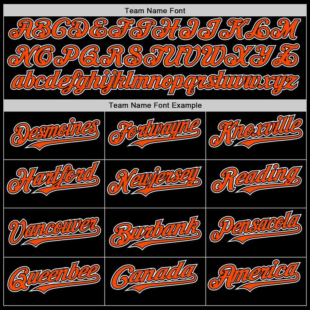 Custom Black Orange-White Mesh Authentic Throwback Baseball Jersey
