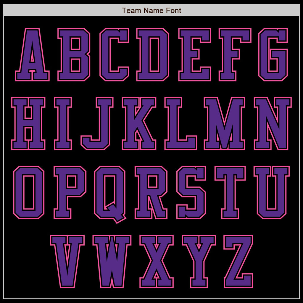 Custom Black Pink-Purple Authentic Baseball Jersey