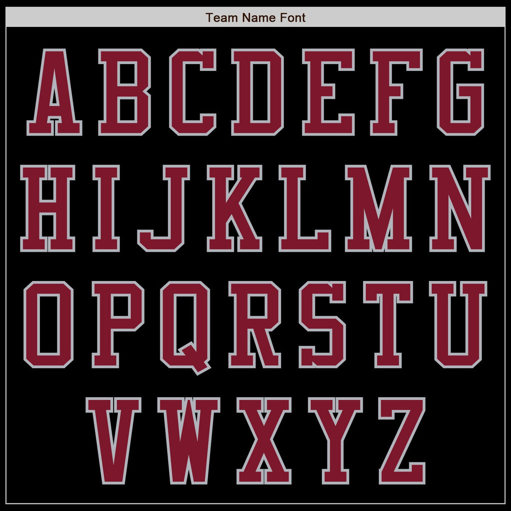 Custom Black Crimson-Gray Authentic Baseball Jersey