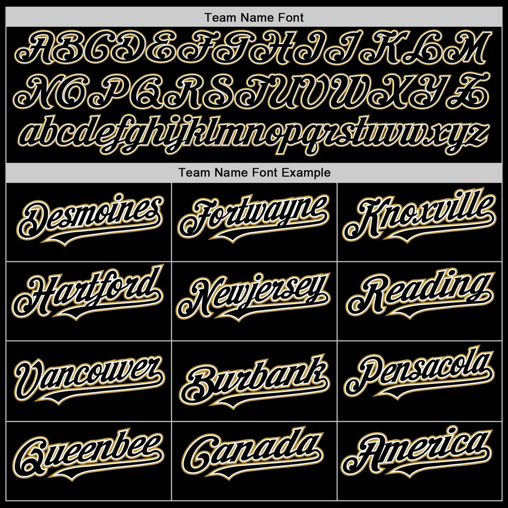 Custom Black White-Old Gold Authentic Baseball Jersey