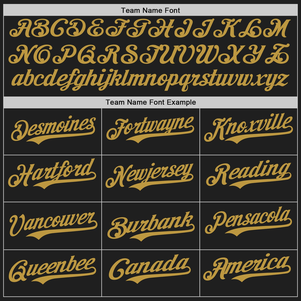 Custom Black Old Gold Authentic Baseball Jersey