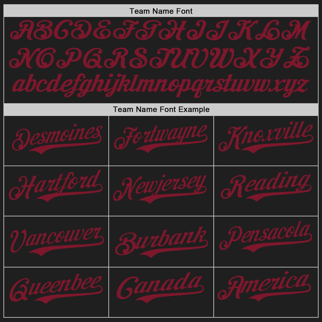 Custom Black Crimson Authentic Baseball Jersey