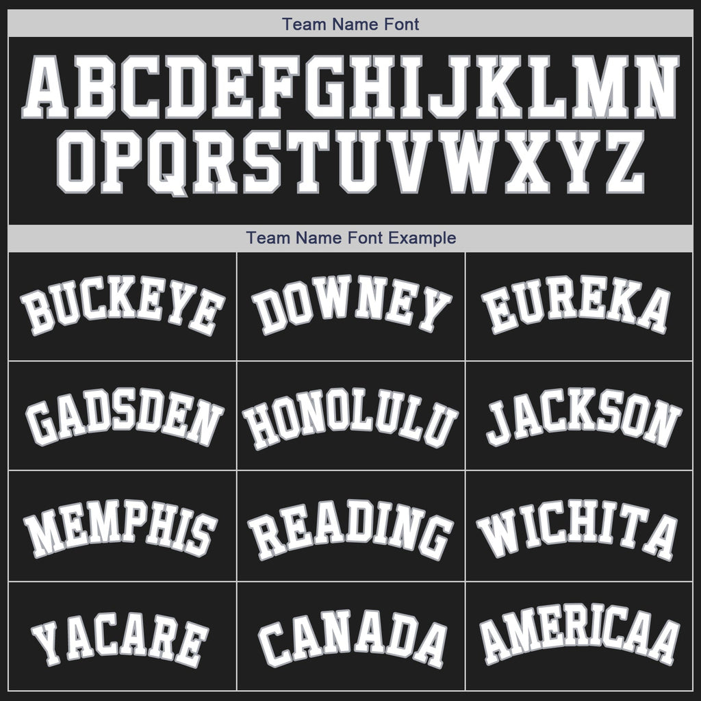 Custom Black White-Gray Authentic Baseball Jersey