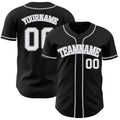 Custom Black White-Gray Authentic Baseball Jersey