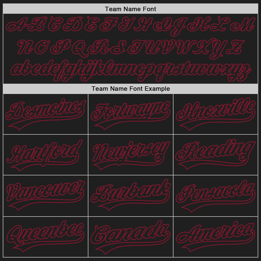 Custom Black Crimson Authentic Baseball Jersey