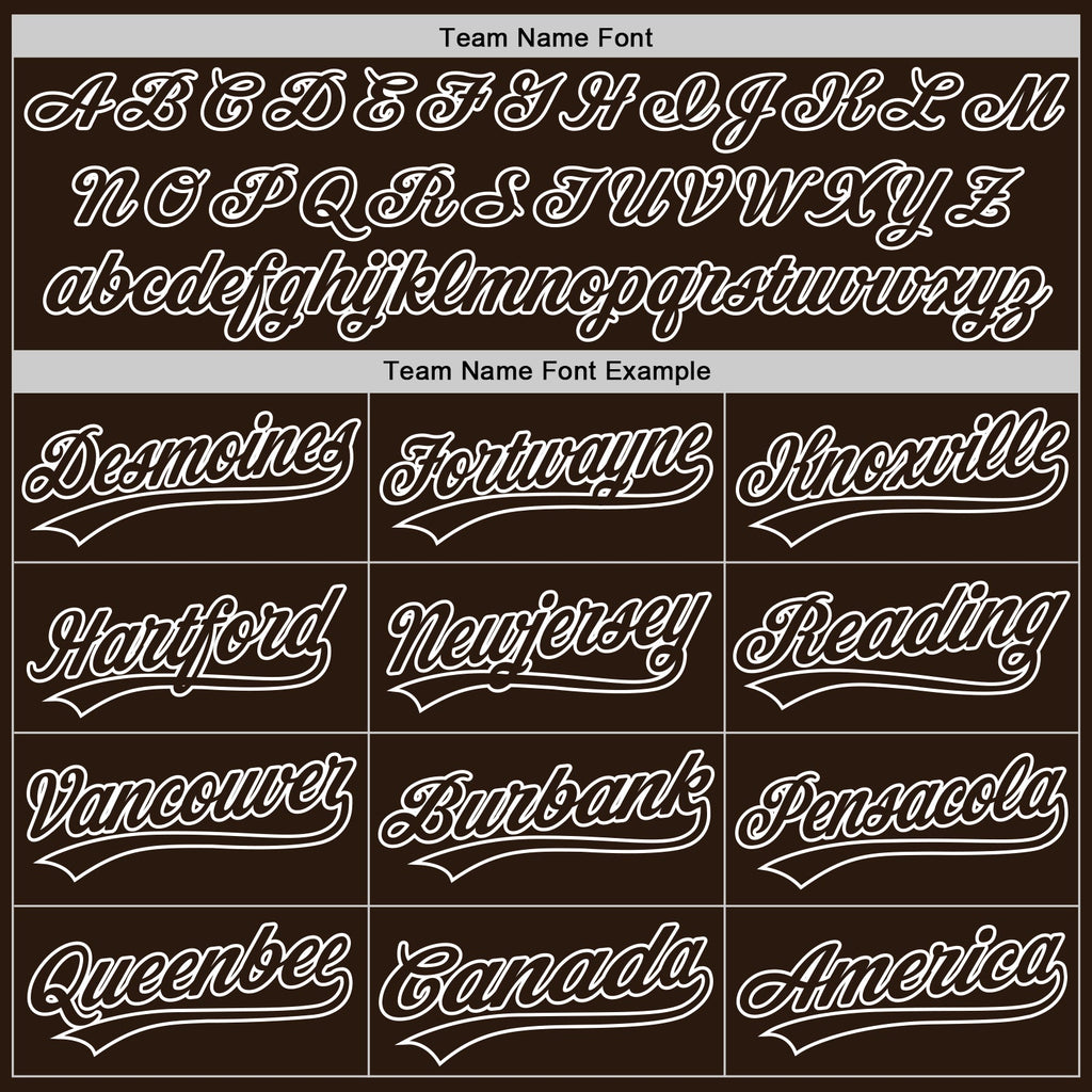 Custom Brown-White Authentic Baseball Jersey