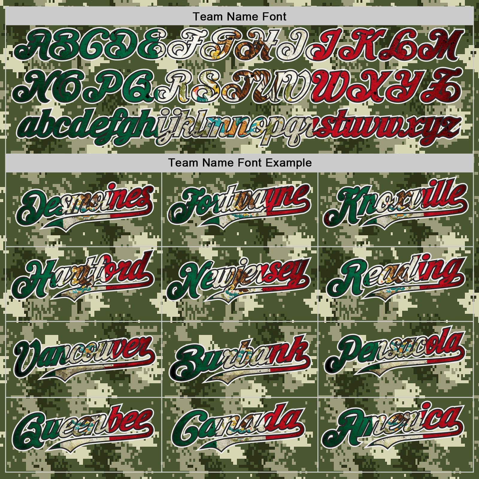Custom Camo Vintage Mexican Flag Black White-Fire Red Digital Camouflage Authentic Baseball Jersey
