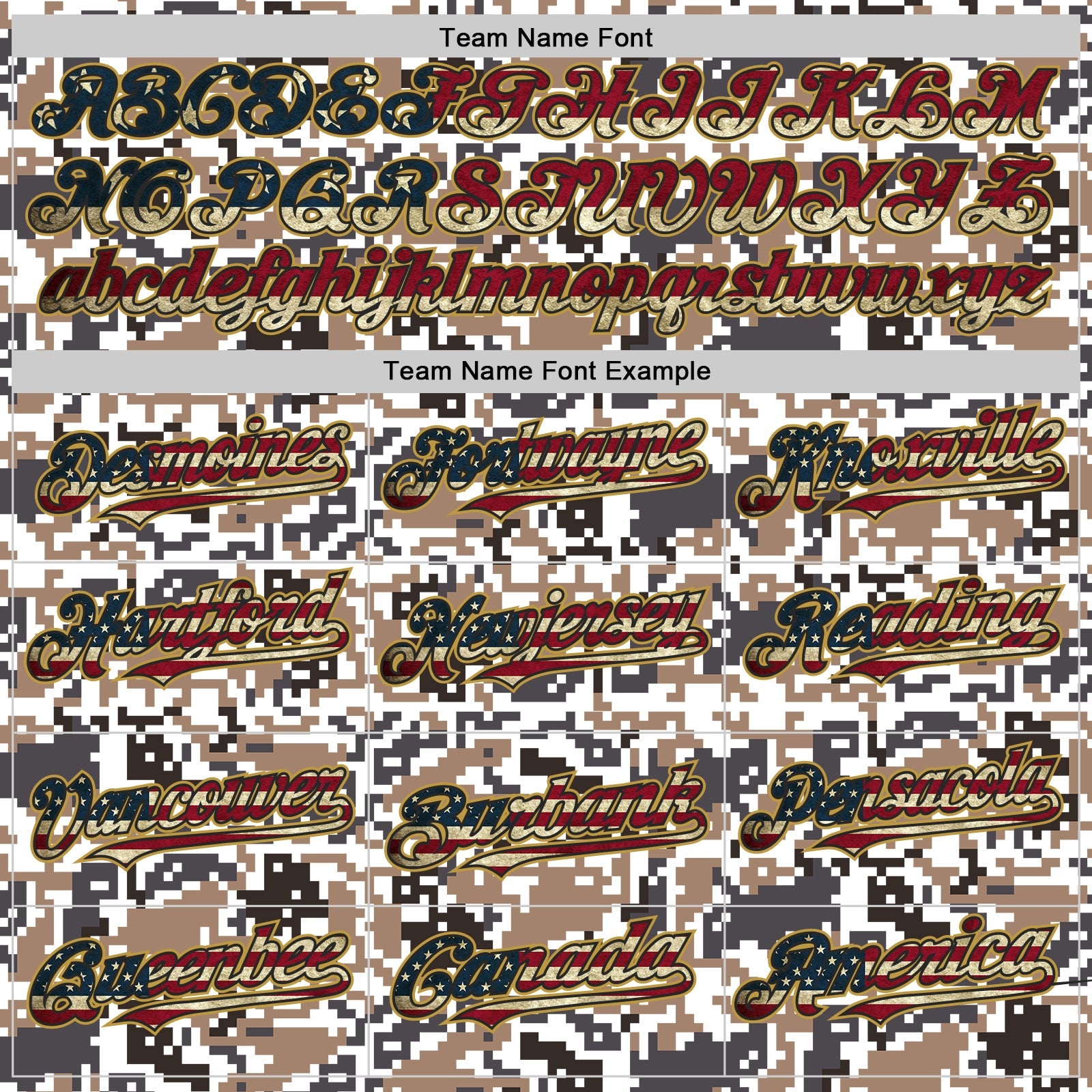 Custom Camo Vintage USA Flag Black-Old Gold Digital Camouflage Authentic Baseball Jersey