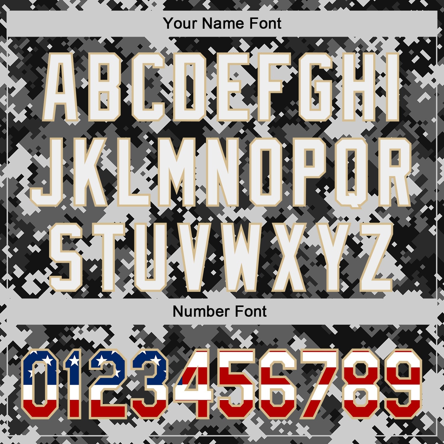 Custom Camo USA Flag Vegas Gold-White Digital Camouflage Authentic Baseball Jersey