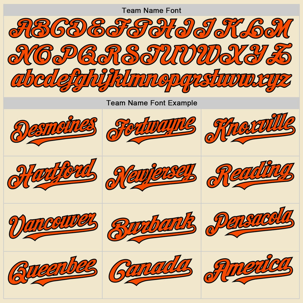 Custom Cream Orange-Black Mesh Authentic Throwback Baseball Jersey
